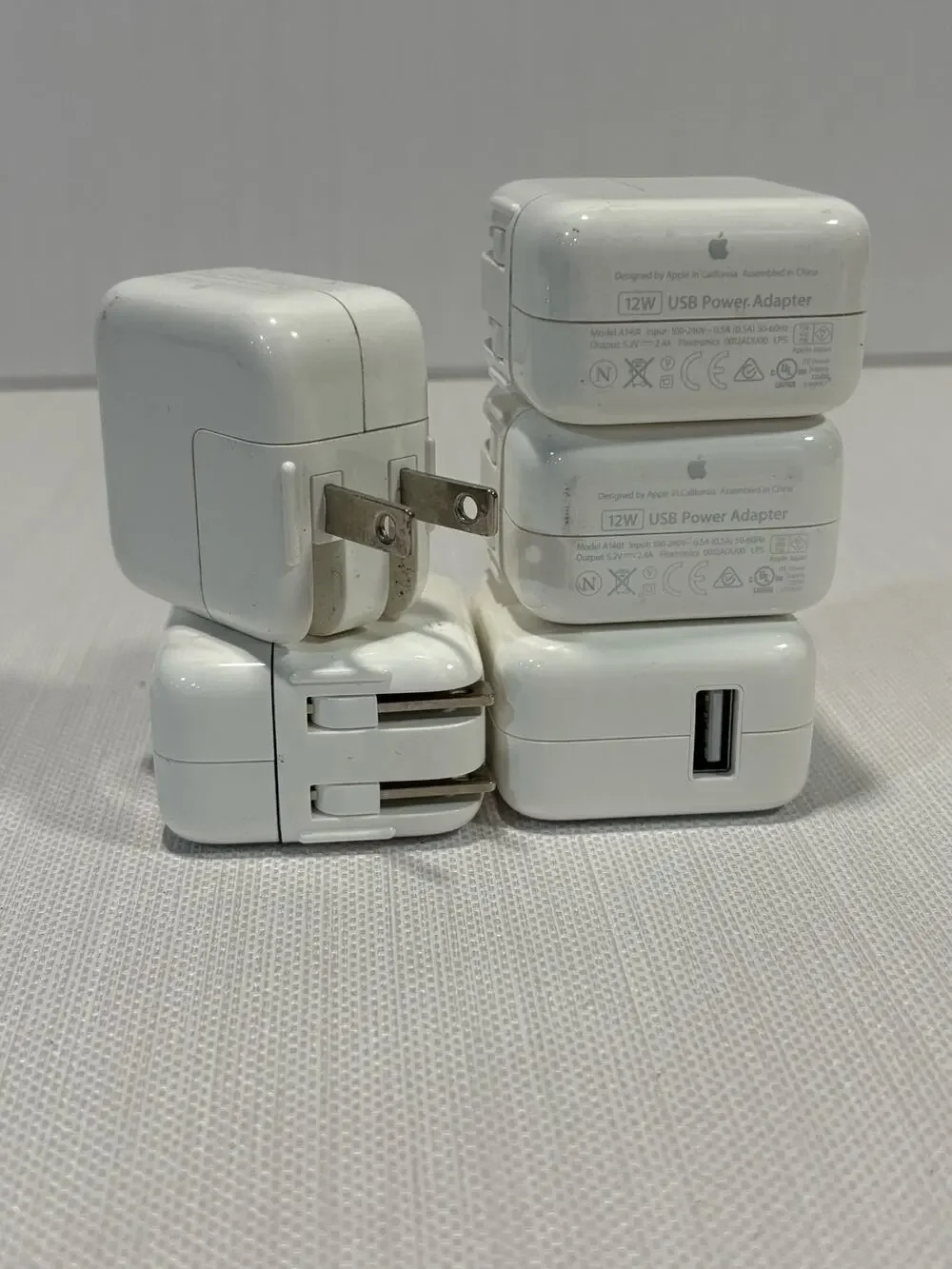 5 Apple 12W USB power adapters white wall chargers